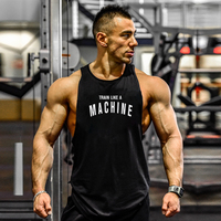 Nowa marka lato mężczyźni siłownia kulturystyka mięśni koszulka bez rękawów bawełna Street podkoszulek sportowy podkoszulek Fitness Sport drukuj kamizelkę 2